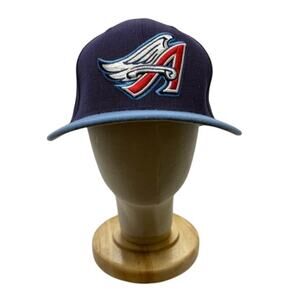 New Era 59FIFTY Anaheim Angels Winged A Fitted Hat MLB Navy Unisex Size 7 3/8